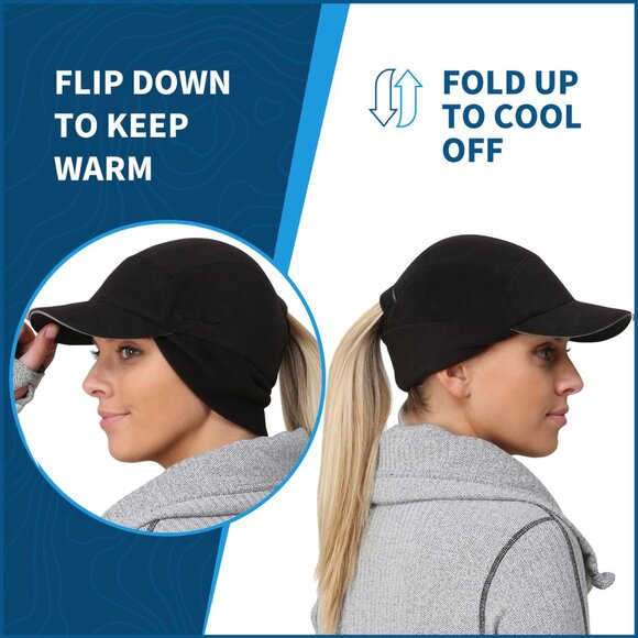Ponytail fleece running cap - Picture 5 of 6